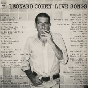 Leonard Cohen - Live Songs