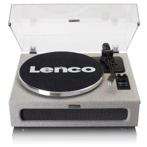 Lenco LS-440GY - Record Player with 4 built-in speakers - Fabric